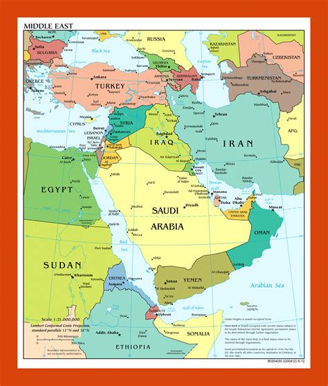 Map of Middle East Countries